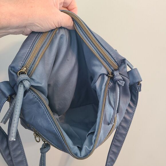 Stone Mountain USA Blue Crossbody Purse Shoulder Messenger Bag Adjustable Strap - Picture 11 of 13